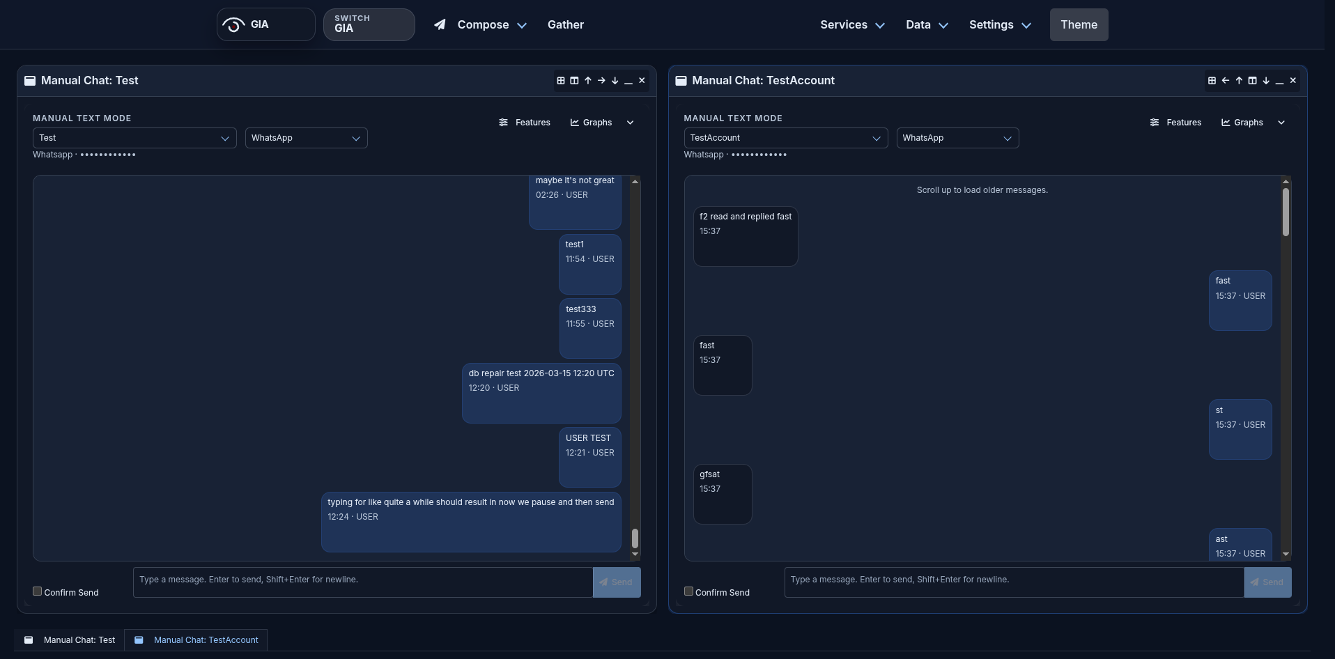 Compose view in dark mode
